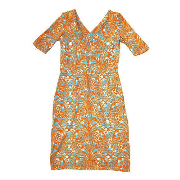 J. McLaughlin Casey Dress Catalina Cloth EUC XS